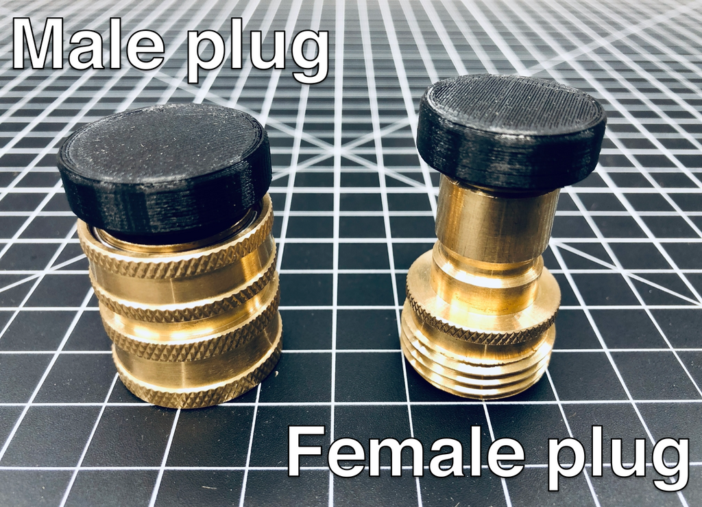 DribbleStopper Plug for Pressure Washer & Garden Hose Quick Disconnect Fittings