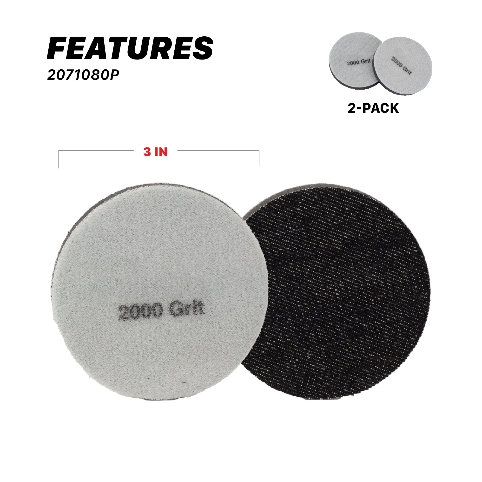 Orange Peel Pads - 2000, 3000 Grit (2 Pack)