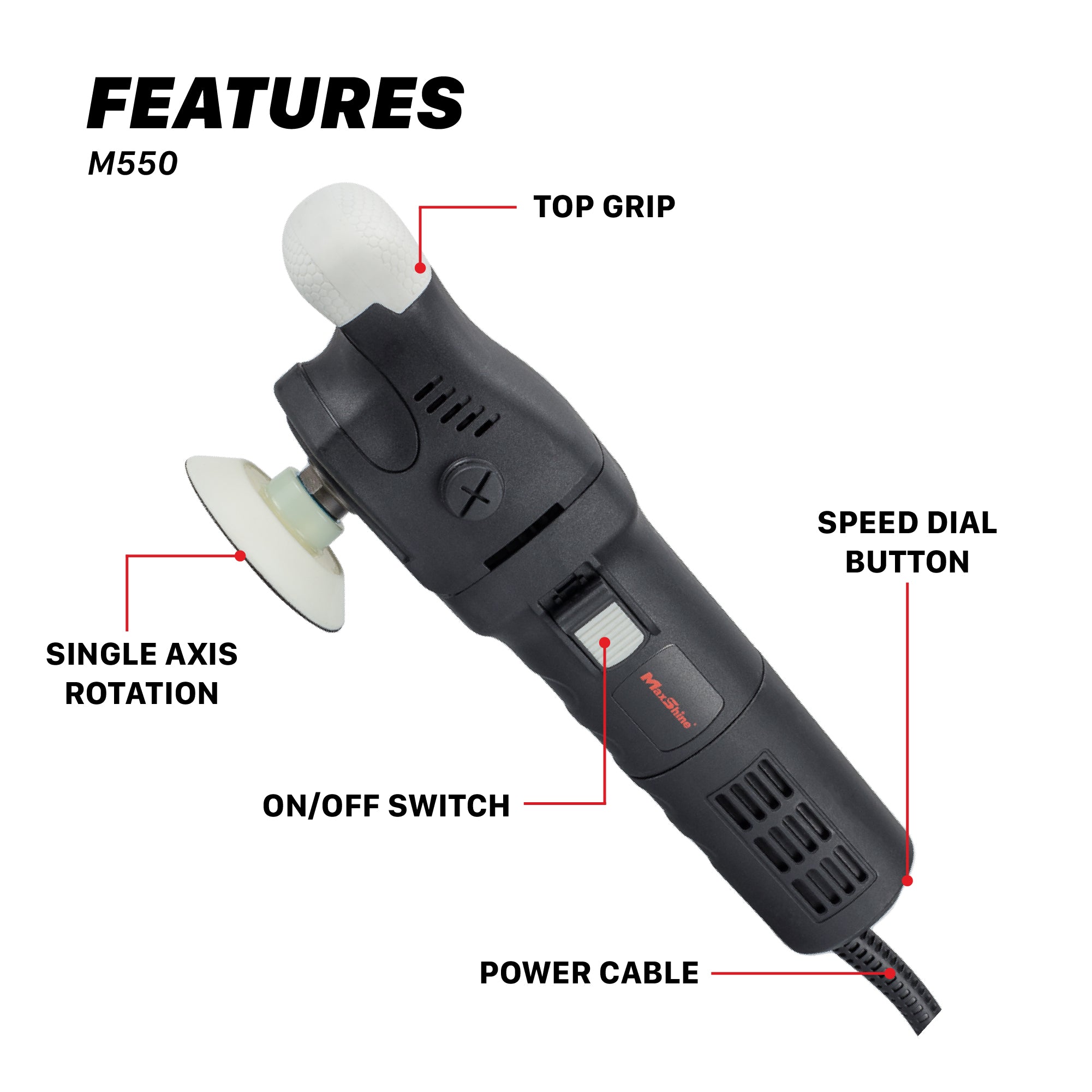 Car Polisher | M550 - 3in Plate, 550W