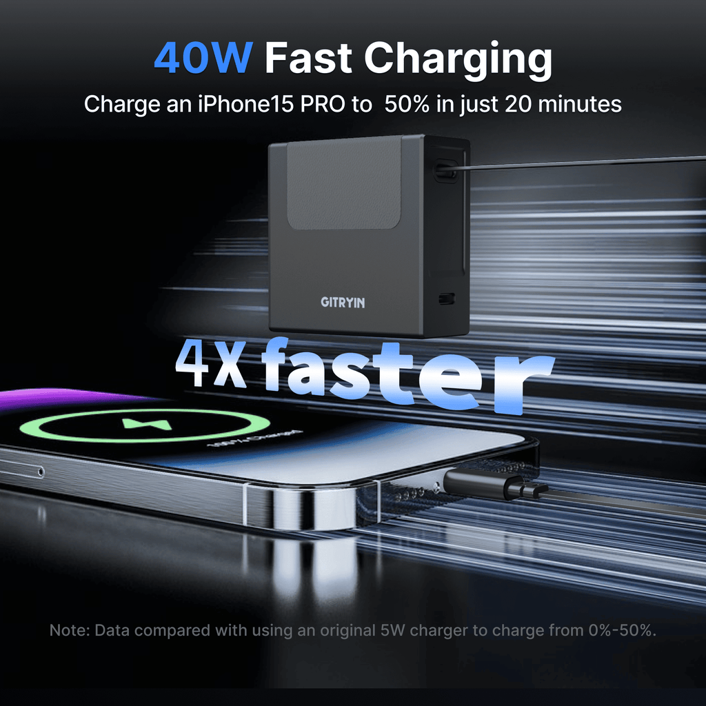 Gitryin Retractable 40W Charger for 3C Devices