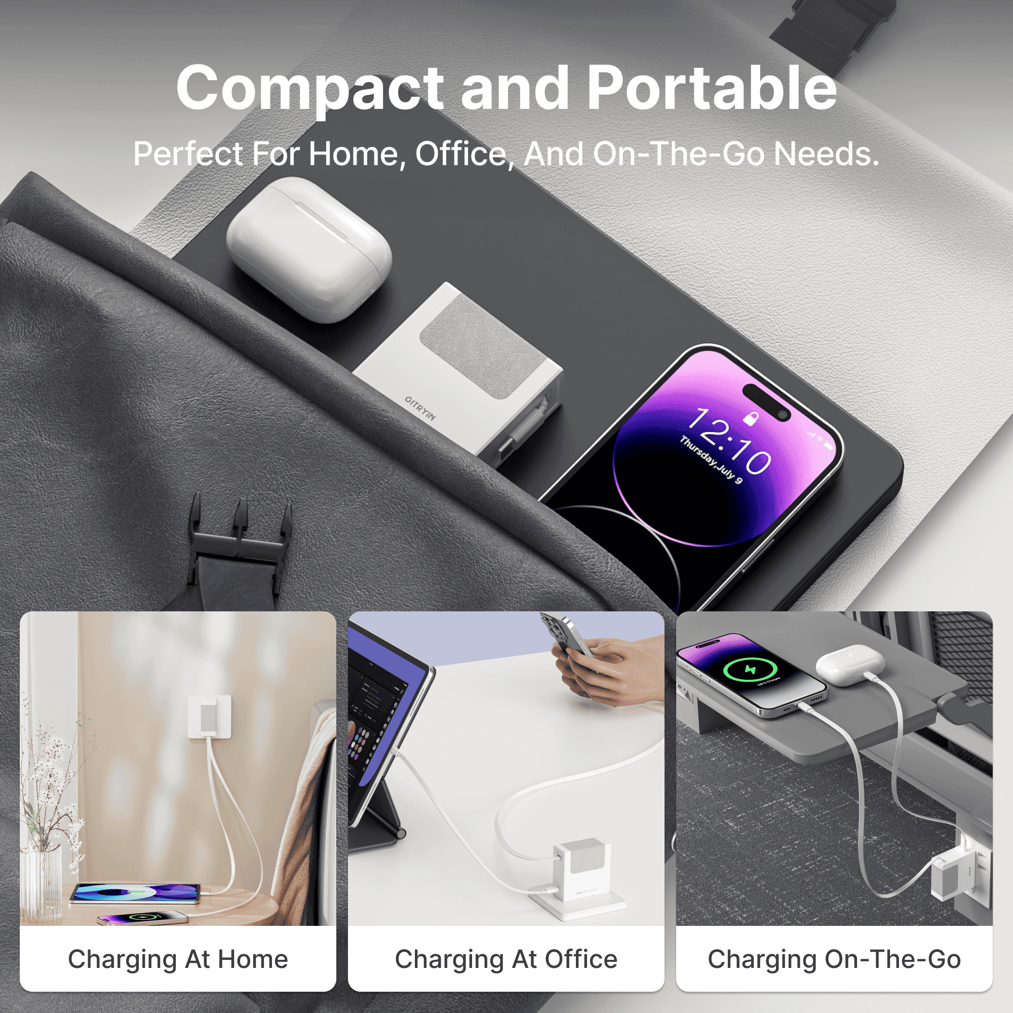 Gitryin Retractable 40W Charger for 3C Devices