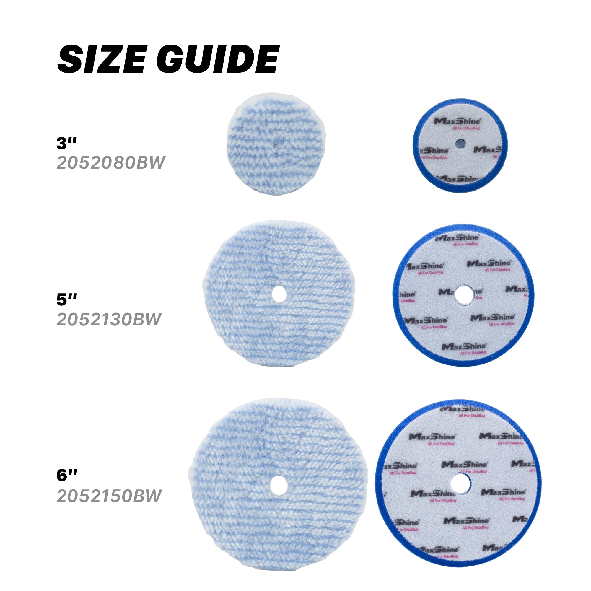 Synthetic Wool Pads - 3in, 5in, 6in