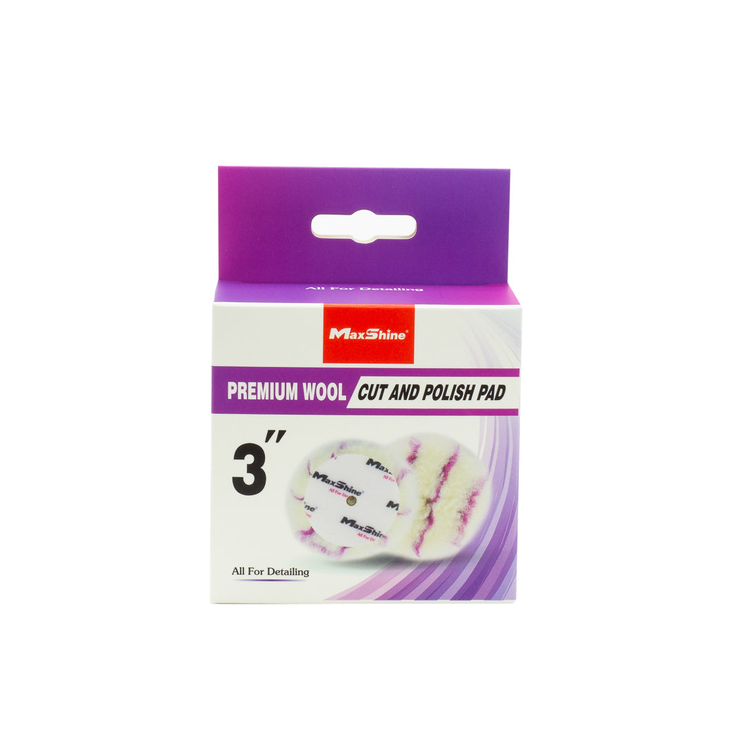 Premium Wool Cut and Polish Pads - 3in, 5in, 6in