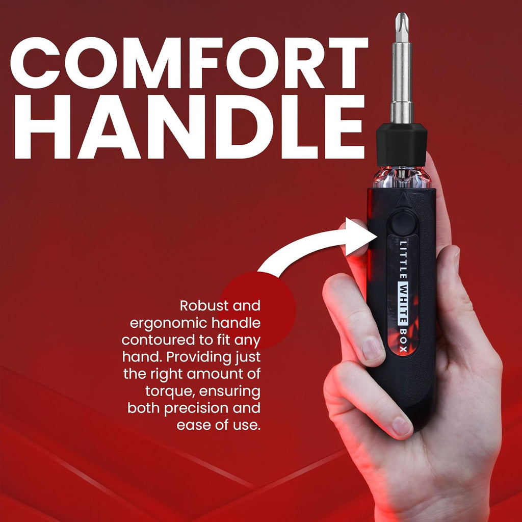 6-in-1 Screwdriver with Multi Bit Autoloading Barrel, Ergonomic Handle with Rotating Collar, Includes 6 High Grade Bits
