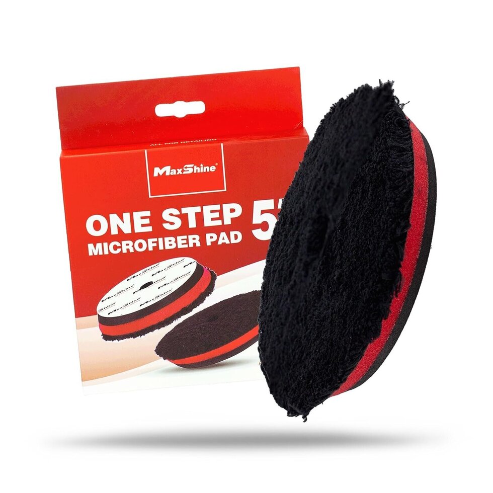 Maxshine 5" Microfiber Pad - Black Edition/One Step Polishing Pad