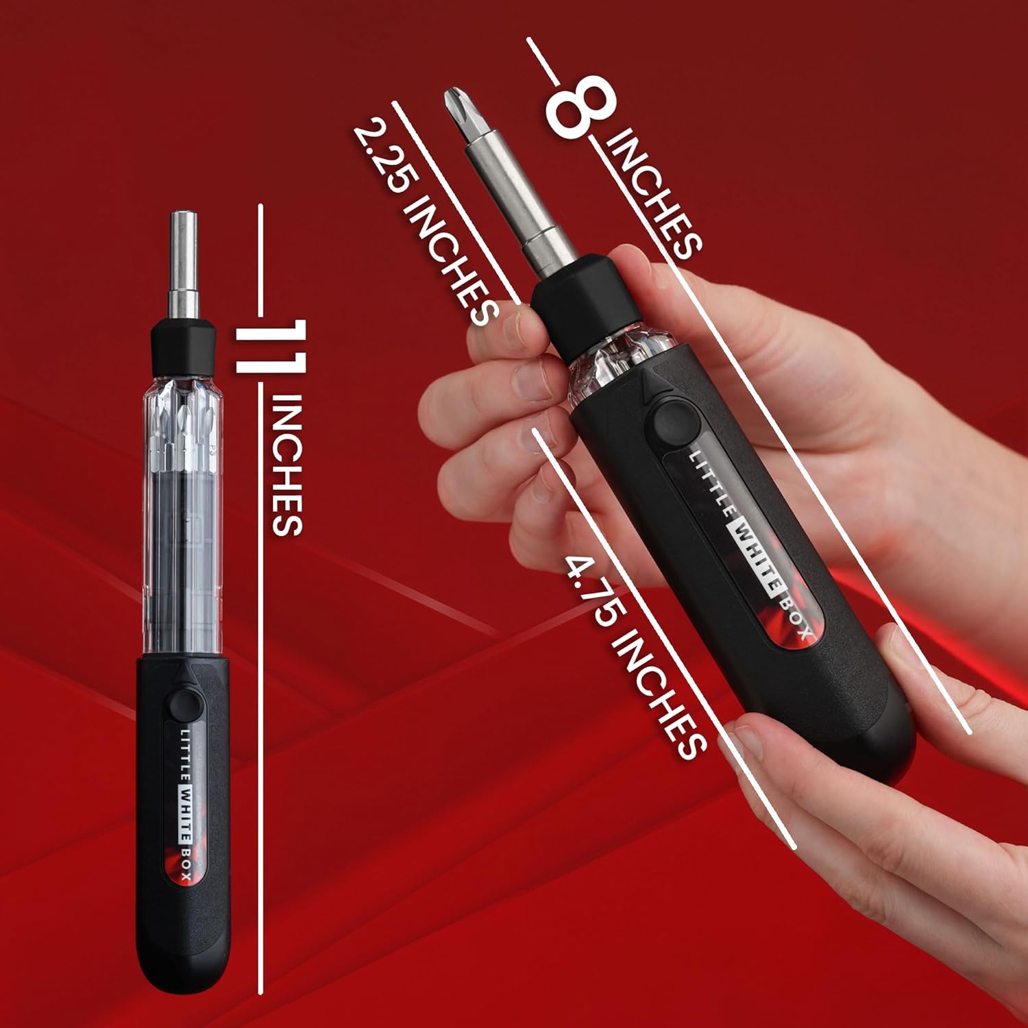 6-in-1 Screwdriver with Multi Bit Autoloading Barrel, Ergonomic Handle with Rotating Collar, Includes 6 High Grade Bits