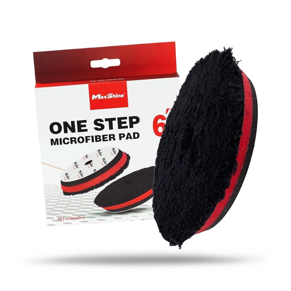 Maxshine 6" Microfiber Pad - Black Edition/One Step Polishing Pad