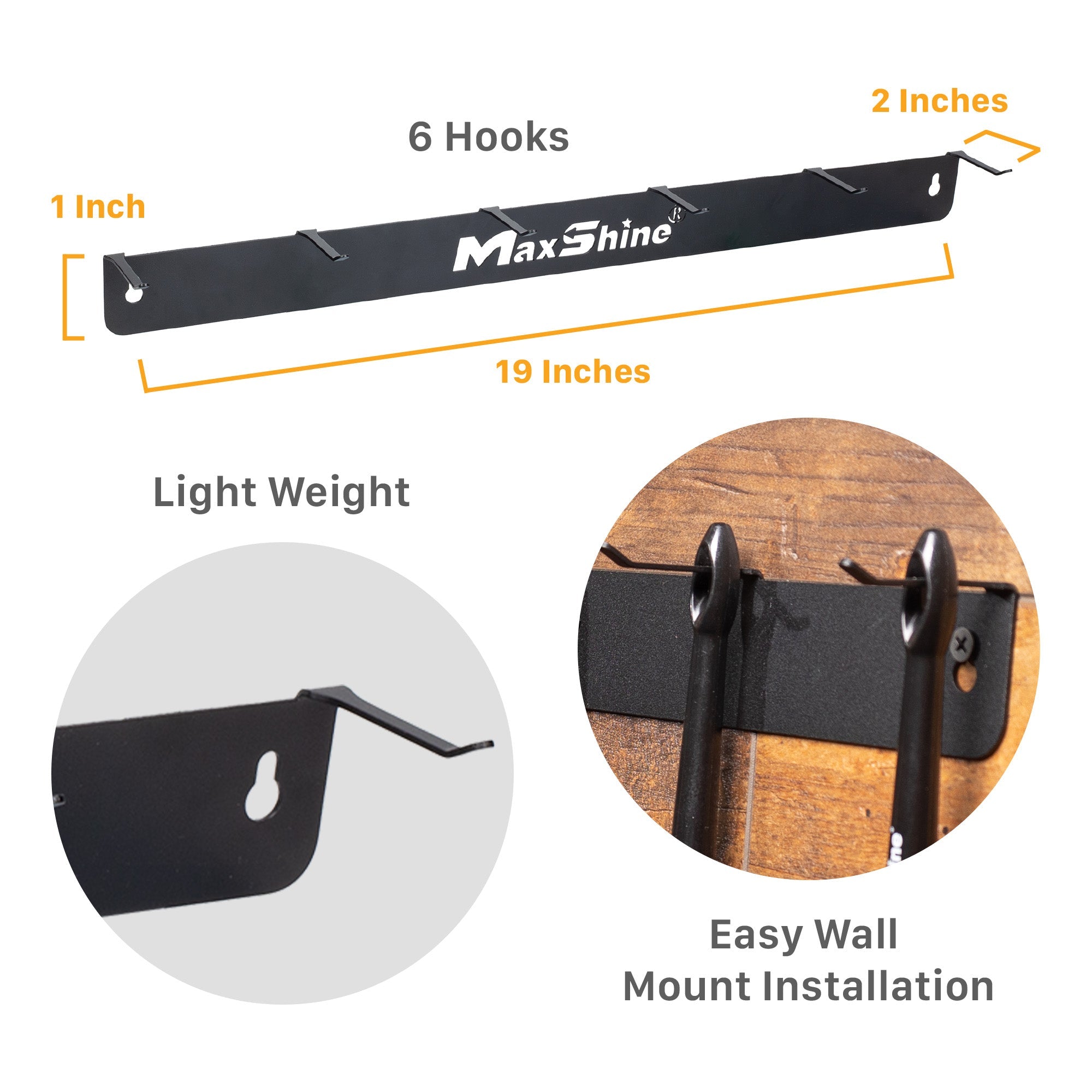 Wall Brush Holder | Detailing Brush Hanger - 6 Brushes