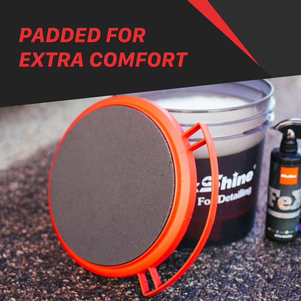 Maxshine Multifunction Bucket Lid Seat with Soft Foam [Red with Black Foam]