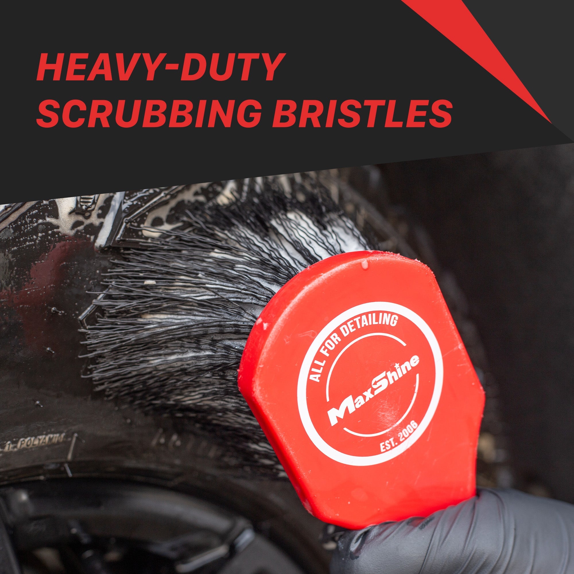 Deep Clean Brush | Heavy-Duty Wheel and Carpet Cleaning Brush