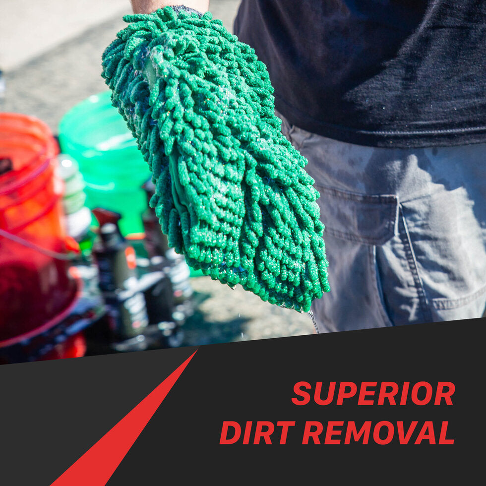 Maxshine Microfiber Chenille Wash Mitt - Green