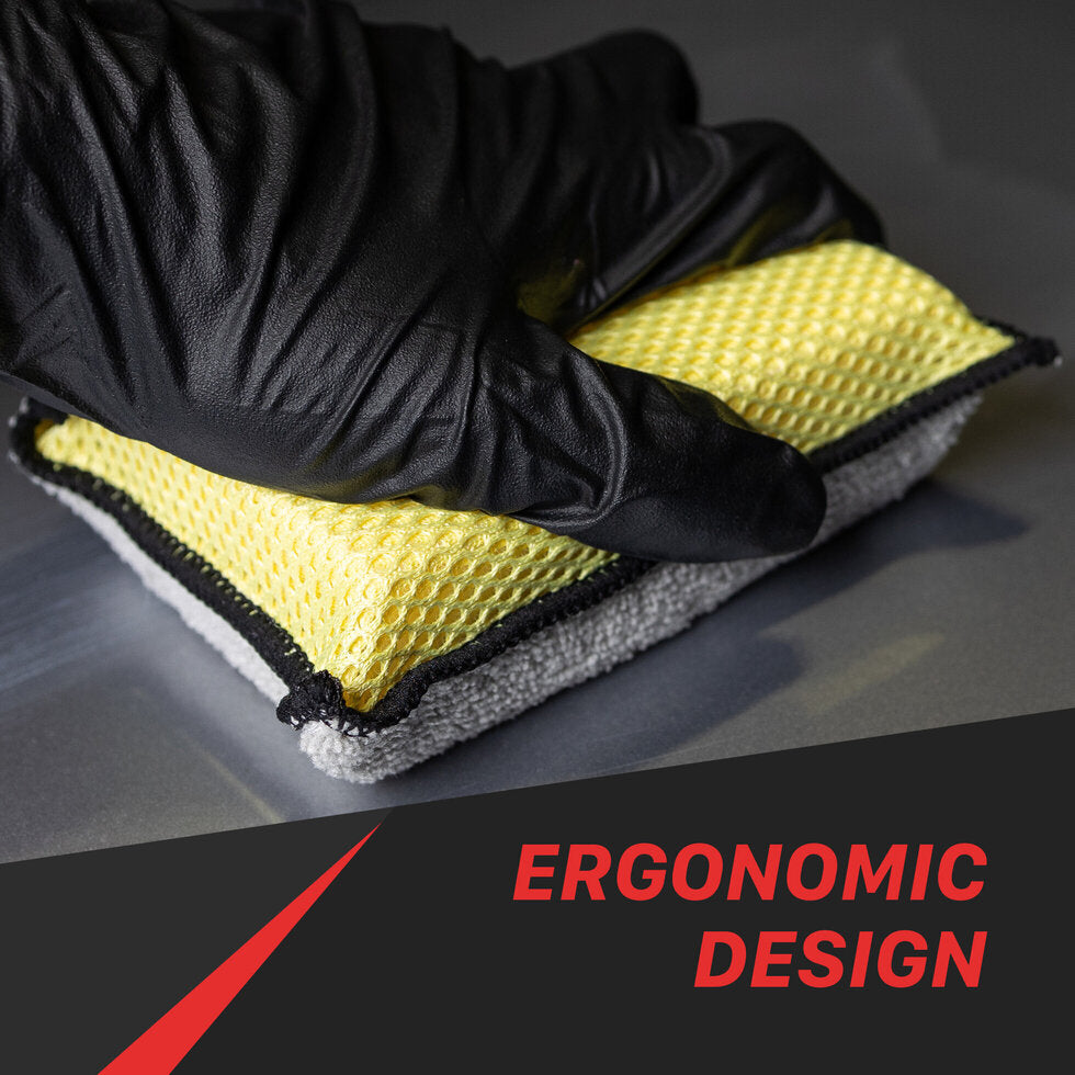 Maxshine Multipurpose Applicator - Microfiber Non-Scratch Heavy Duty Cleaning sponges [Pack of 1]