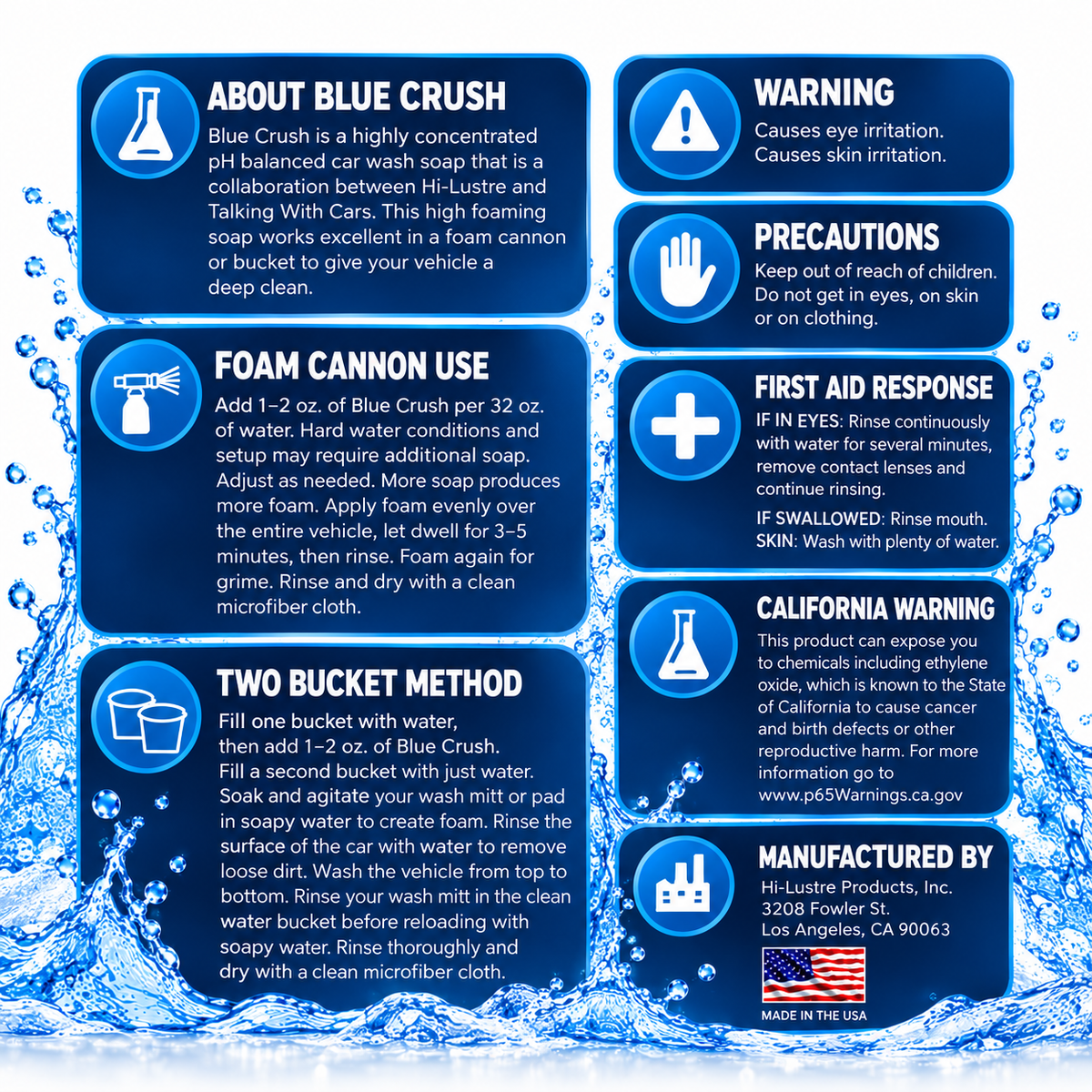 TWC Blue Crush pH Balanced Car Soap 16oz V2