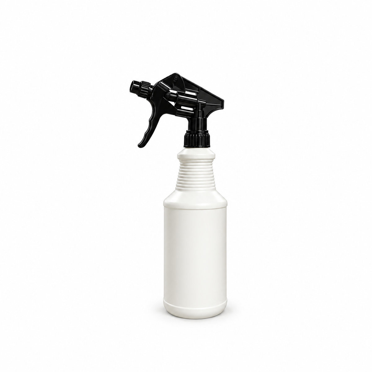 Plastic Spray Bottle 32 oz White HDPE With Black Heavy Duty Sprayer