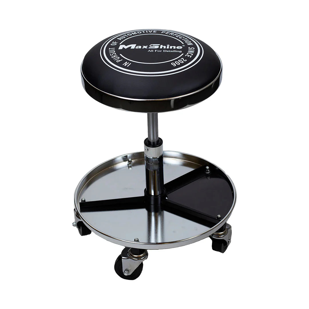 Maxshine Detailing Stool with Tool Tray Chrome