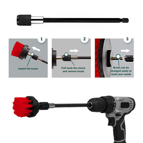 Drill Brush Attachment for Car Detailing | Drill Brush Extension