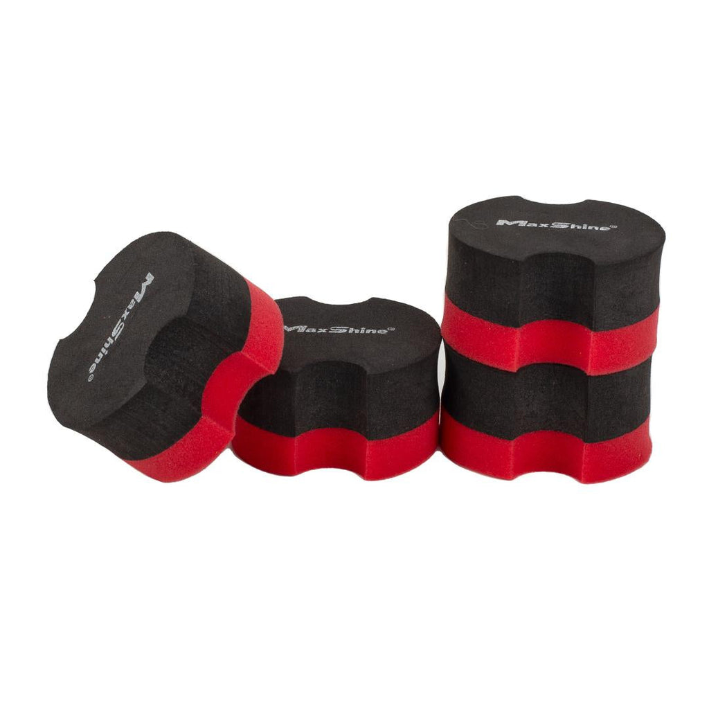 Rubber Backed Car Wax Foam Applicator Pad - 4 Pack