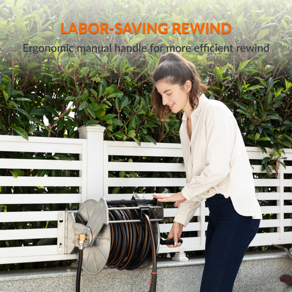 Wall Mounted Hose Reel-Stainless Steel-Heavy Duty