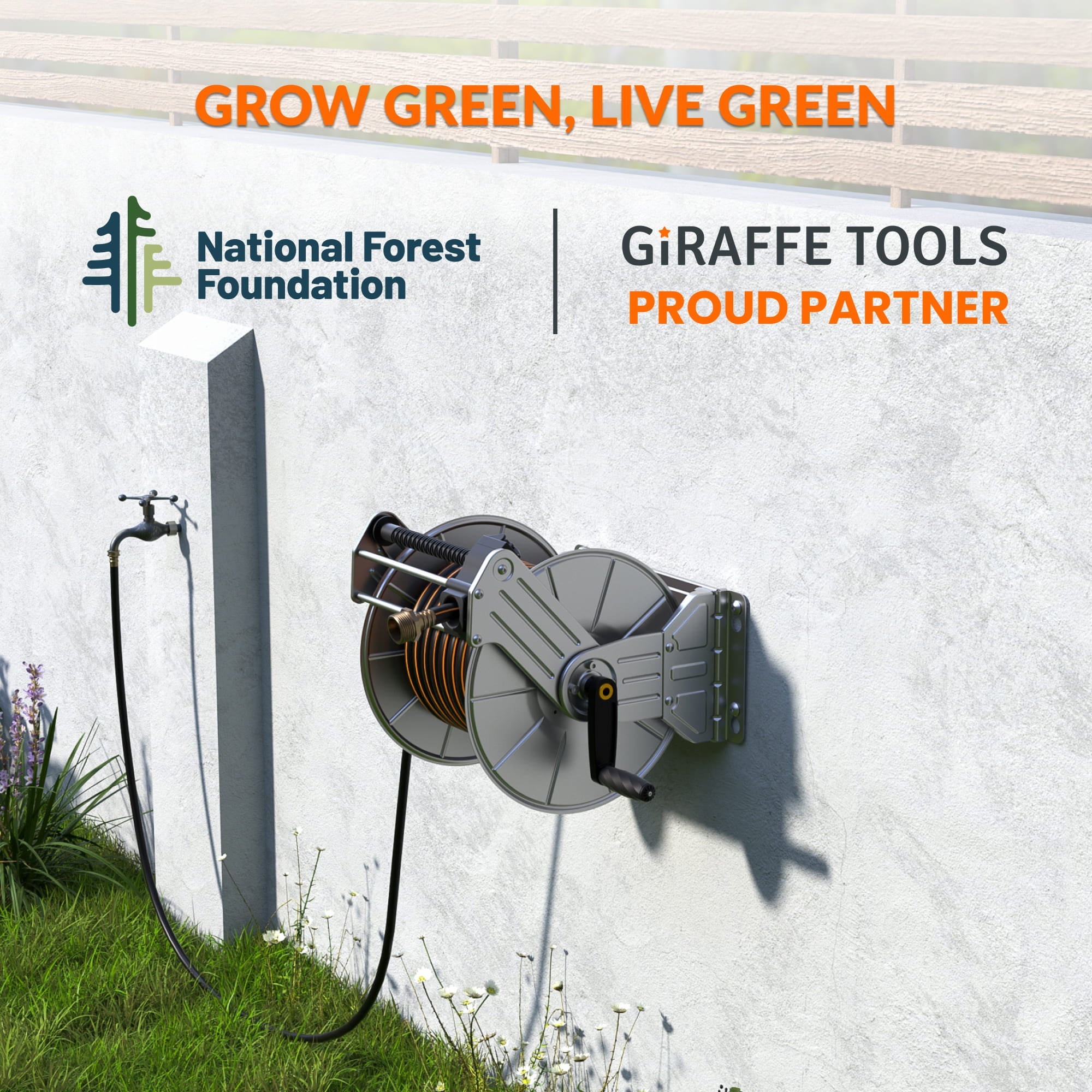 Wall Mounted Hose Reel-Stainless Steel-Heavy Duty