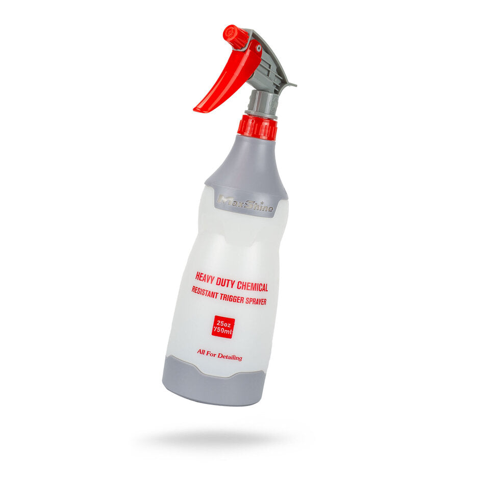 Heavy Duty Chemical Resistant Spray Bottle [Grey with Red & Grey Trigger]