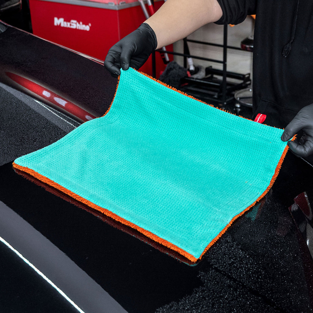 Maxshine 1000GSM 16x16" Twisted Loop & Waffle Weave Colorful Cleaning Towel
