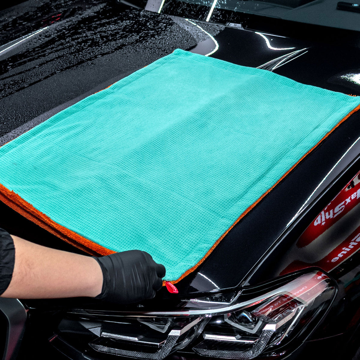 Maxshine 1,000 GSM Twisted Loop & Waffle Weave Colorful Cleaning Towel 24"x36"