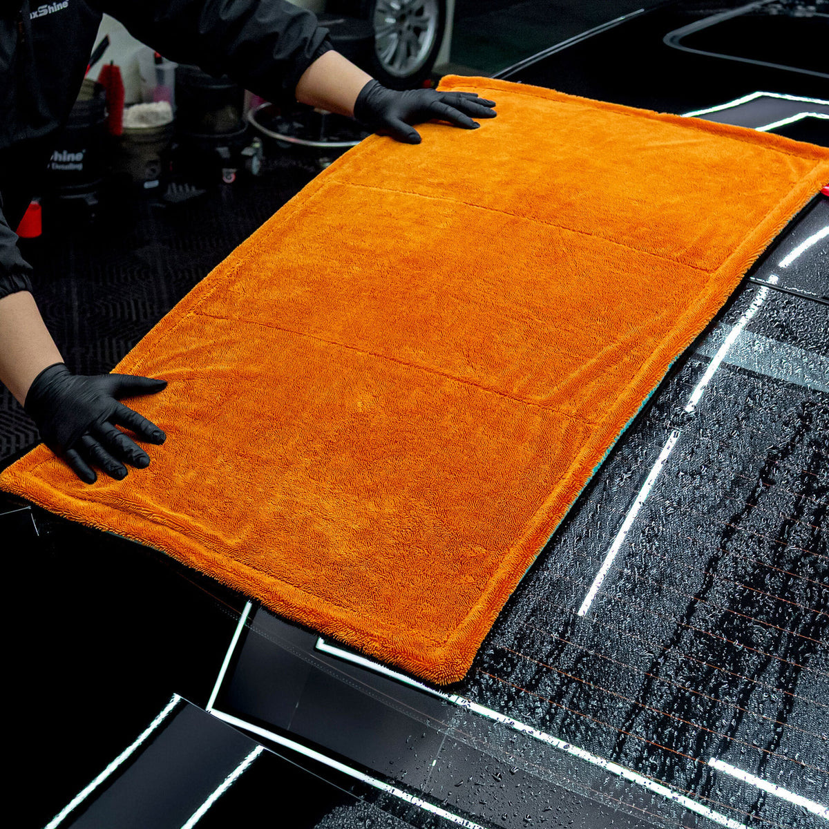 Maxshine 1,000 GSM Twisted Loop & Waffle Weave Colorful Cleaning Towel 24"x36"