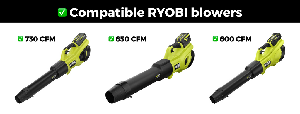 STUBBY® Car Drying Nozzle for RYOBI 730, 650, & 600 CFM Leaf Blowers