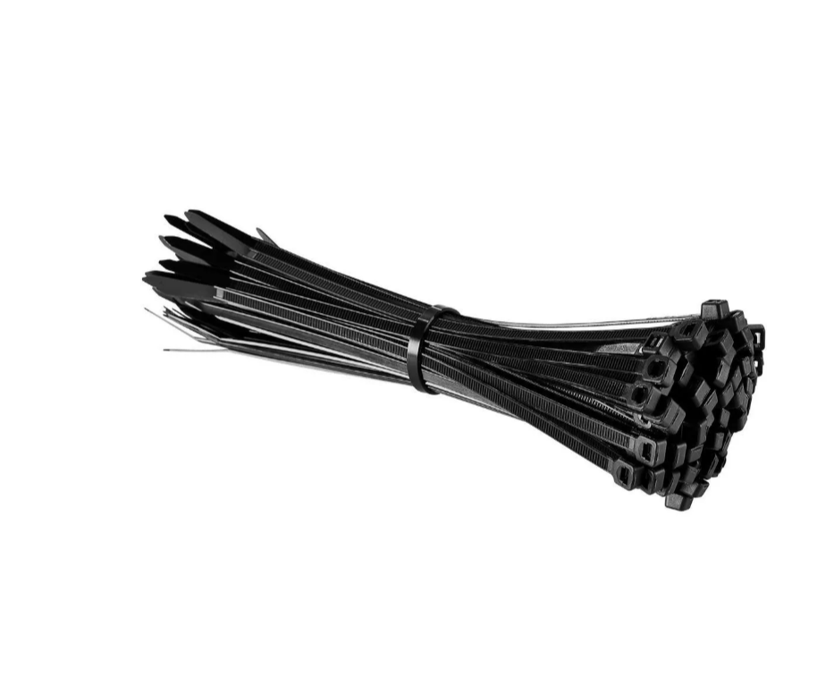 8 in. UV-Resistant Black Cable Ties, 100-Pack