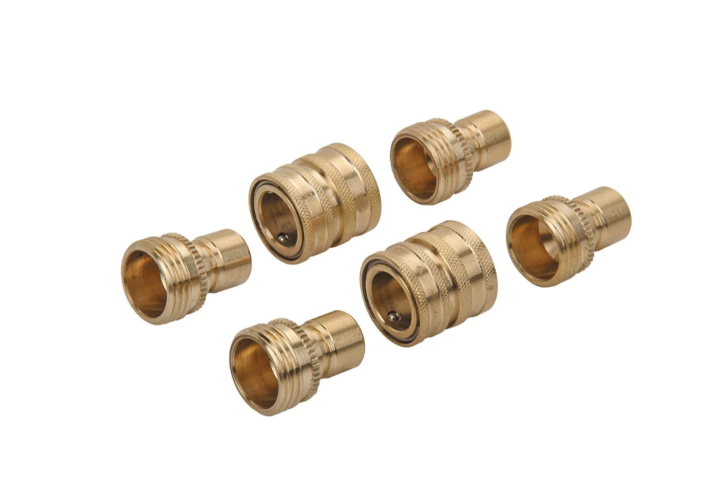 Garden Hose Quick Connect/Disconnect, 6-Piece