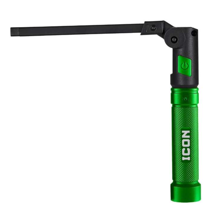 ICON 800 Lumen LED Rechargeable Magnetic Handheld Foldable Slim Bar Work Light, Green