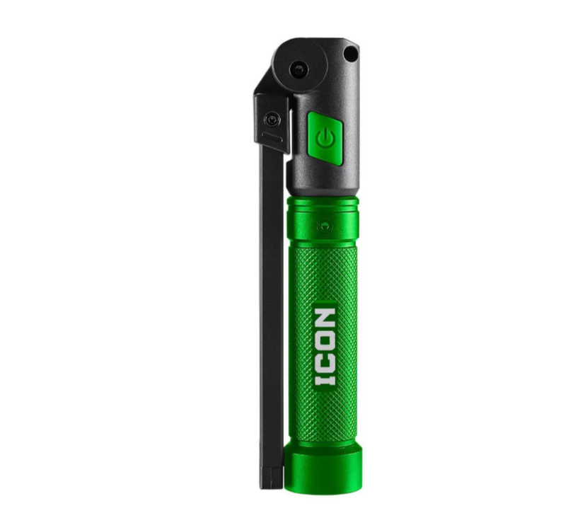ICON 800 Lumen LED Rechargeable Magnetic Handheld Foldable Slim Bar Work Light, Green