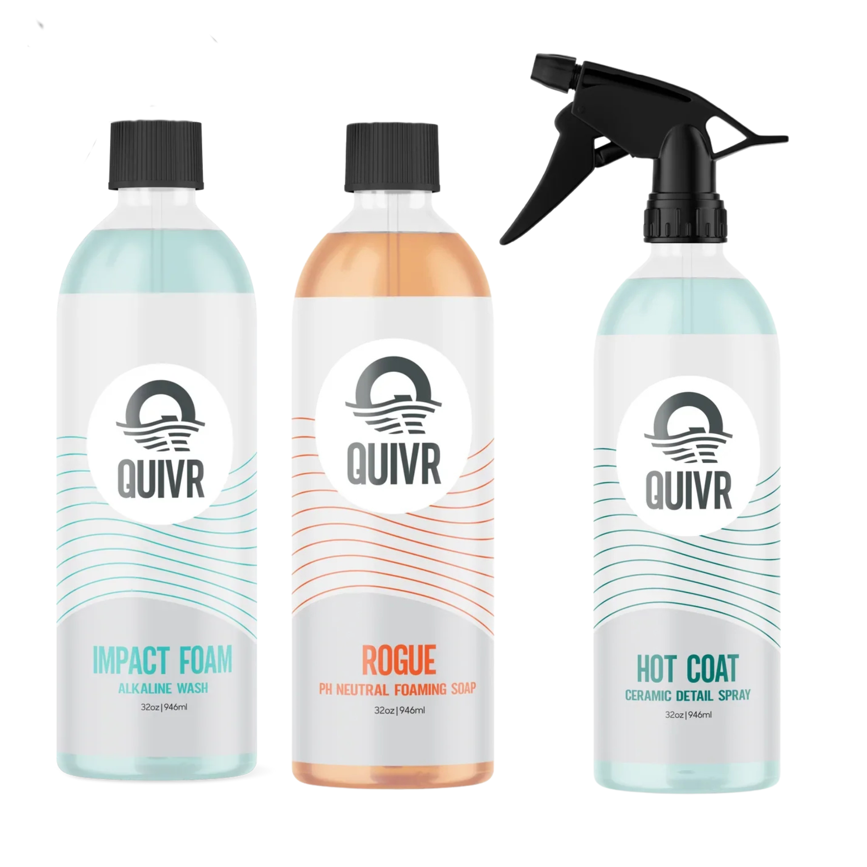 Quivr Impact Foam, Rogue Neutral Foaming Soap and Hot Coat Ceramic Detailer Bundle