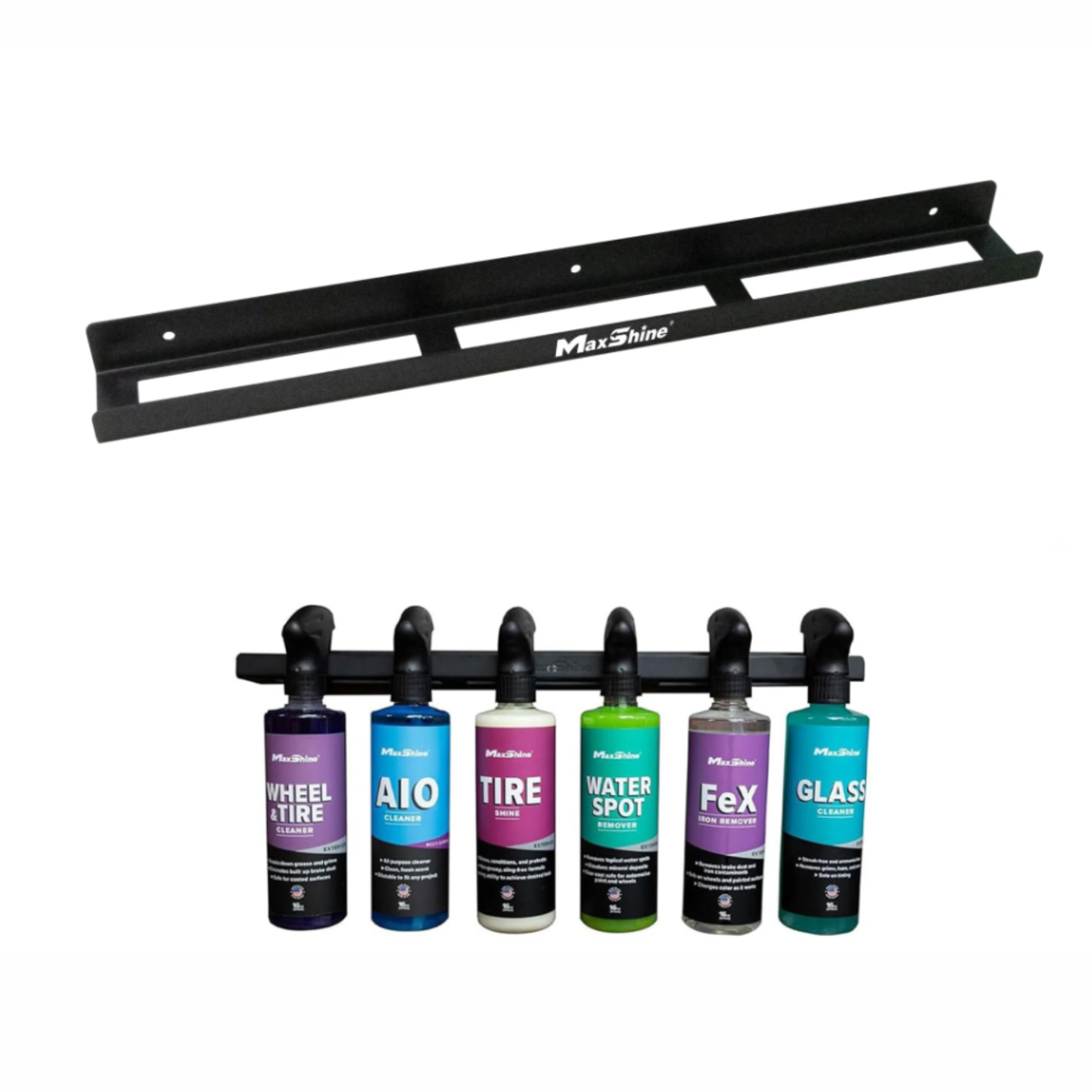 Maxshine Trigger Bottle Holder | Spray Bottle Hanger - 8 Bottles