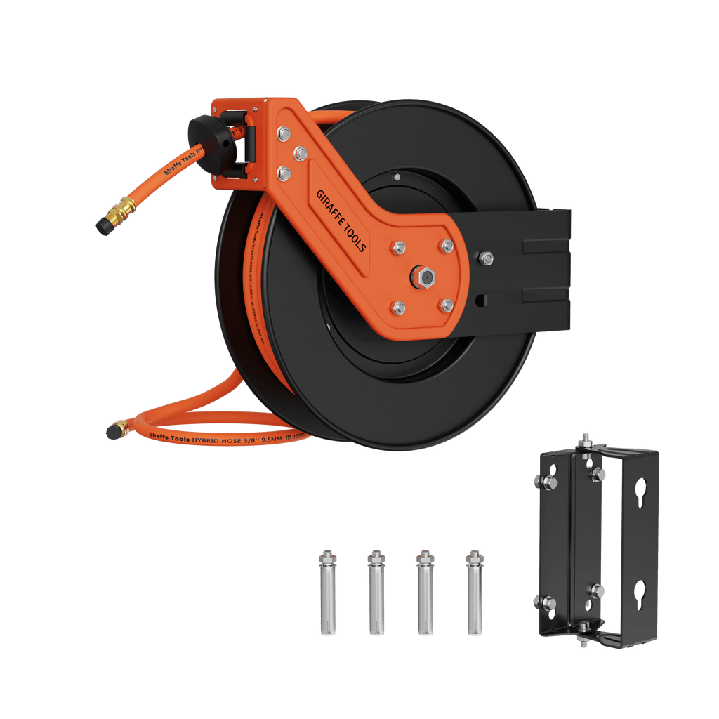 Retractable Air Hose Reel-Alloy Steel Reel-3/8in 25ft-50ft