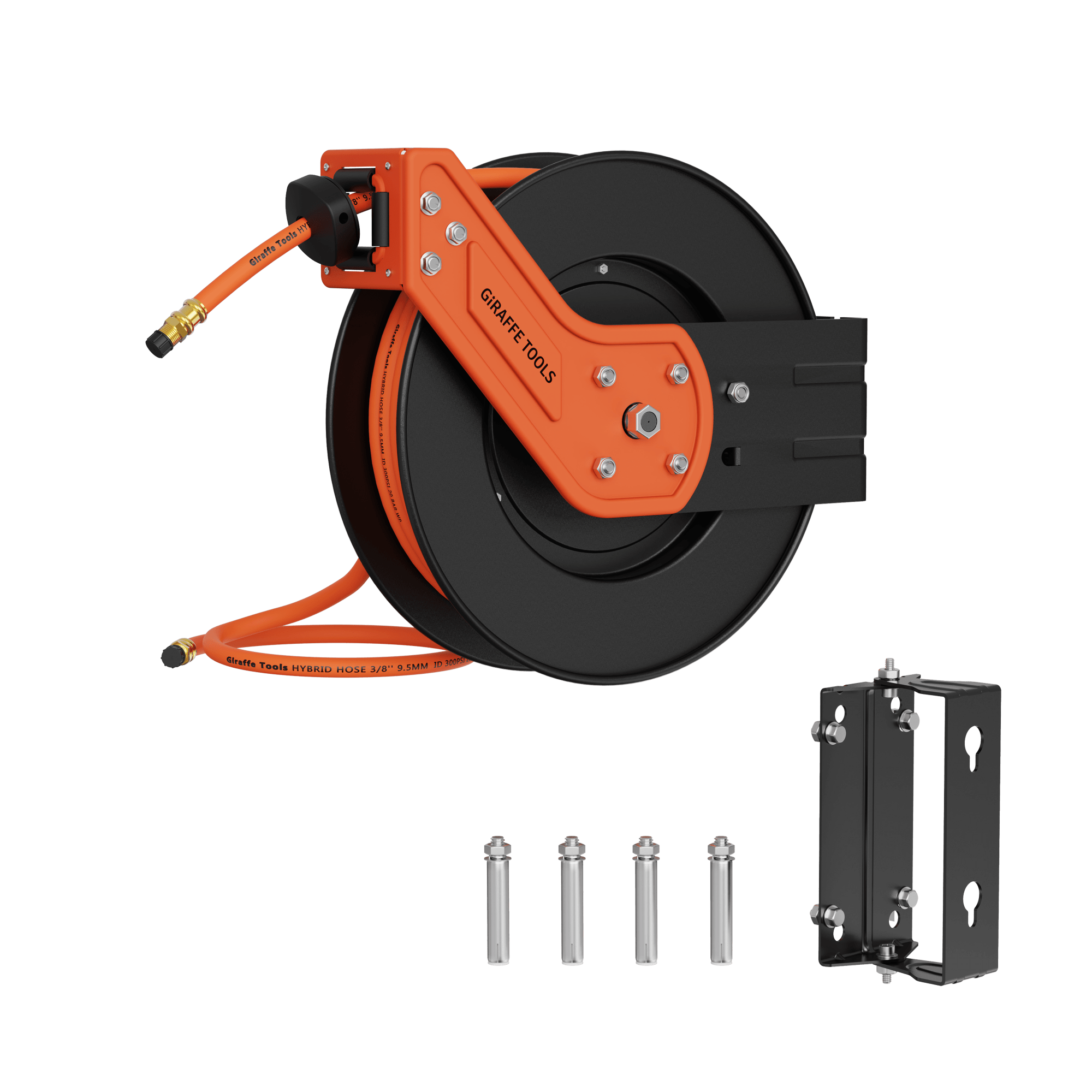 Retractable Air Hose Reel-Alloy Steel Reel-3/8in 25ft-50ft