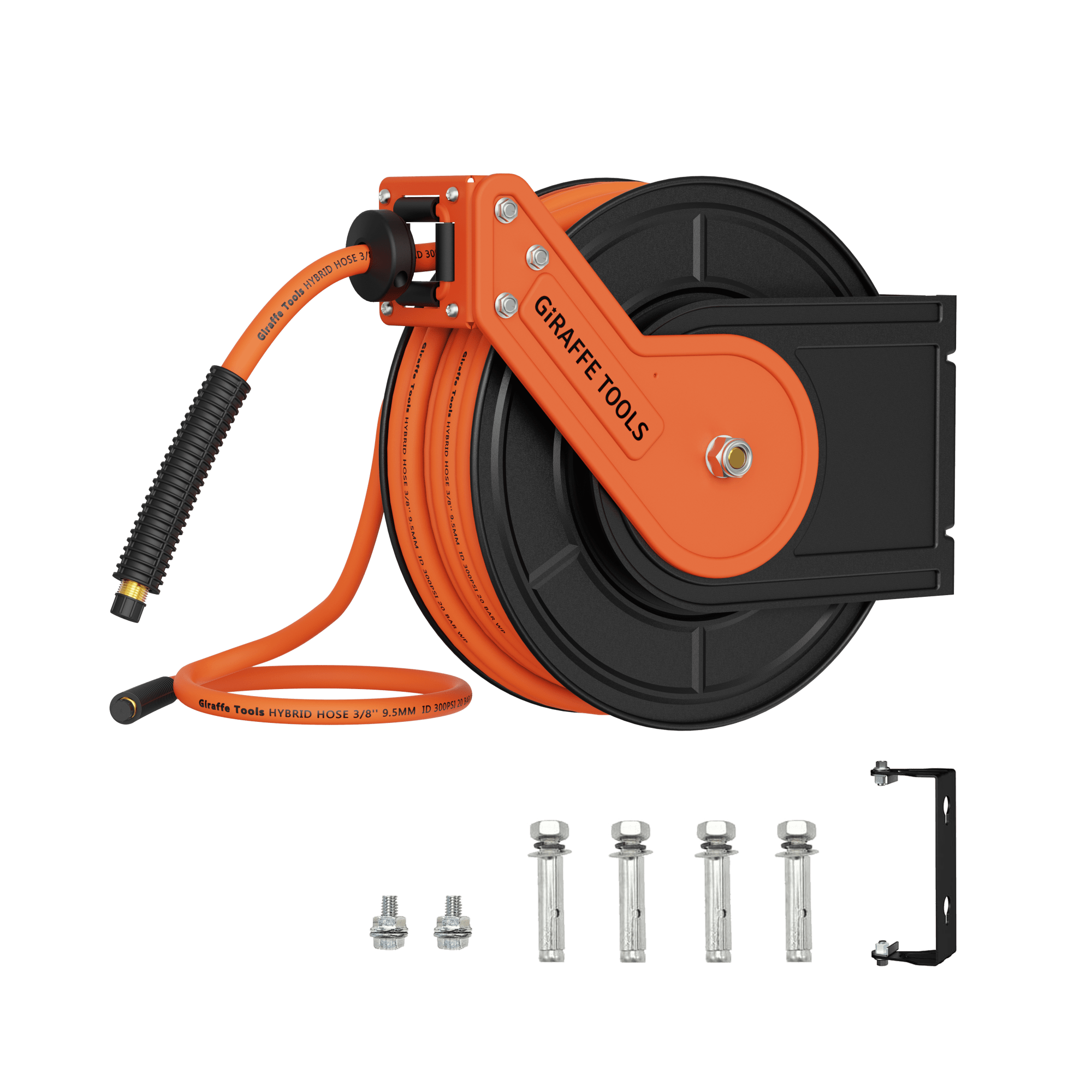 Retractable Air Hose Reel-Alloy Steel Reel-3/8in 25ft-50ft