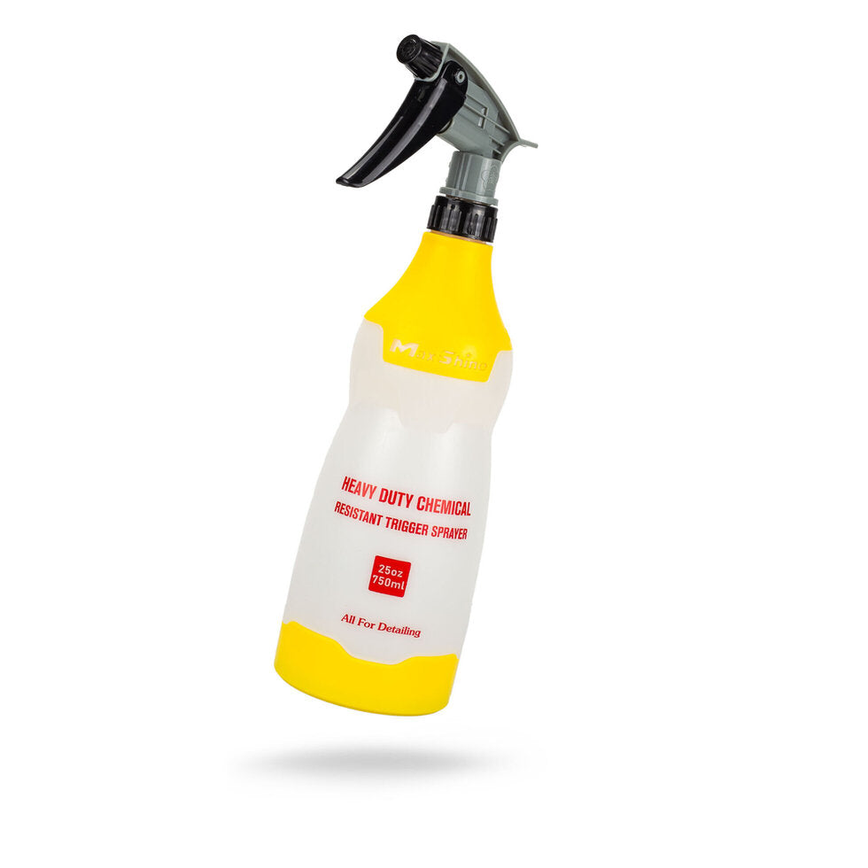 Heavy Duty Chemical Resistant Spray Bottle [Yellow with Black & Grey Trigger]