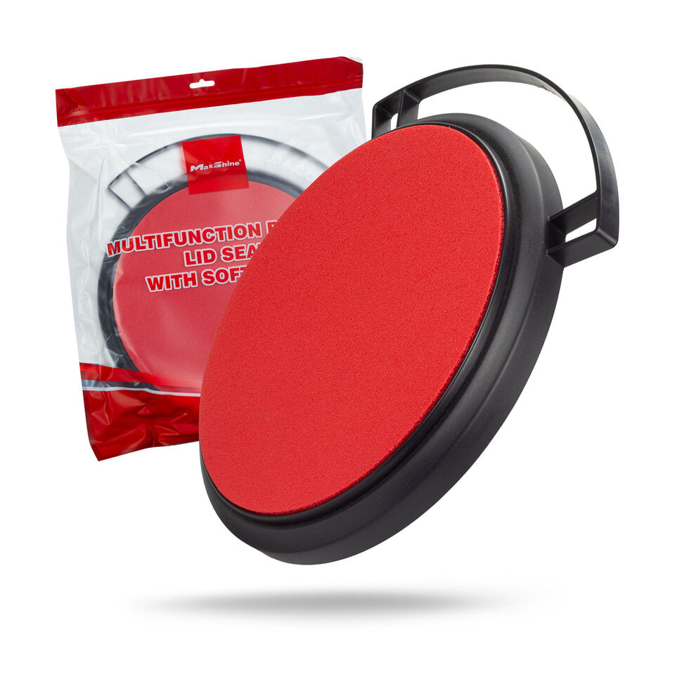 Maxshine Multifunction Bucket Lid Seat with Soft Foam [Black with Red Foam]