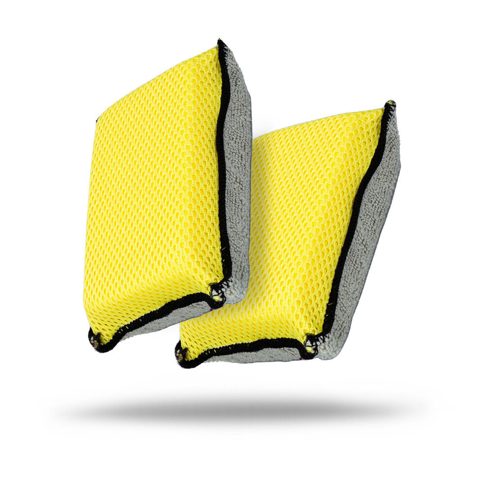 Maxshine Multipurpose Applicator - Microfiber Non-Scratch Heavy Duty Cleaning sponges [Pack of 1]