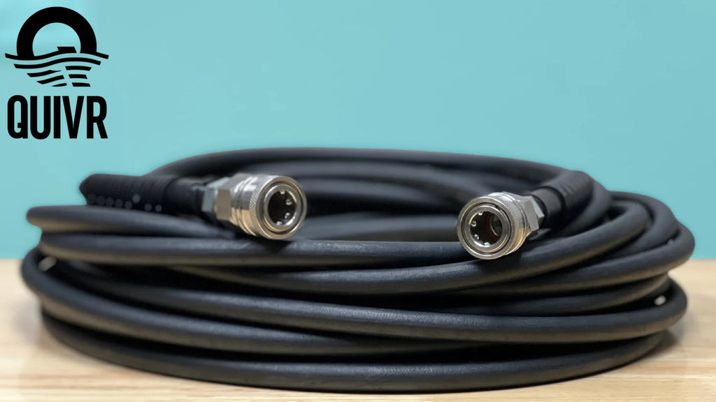 QUIVR FLEX Pressure Wash Hose 50ft (1/4in Black)